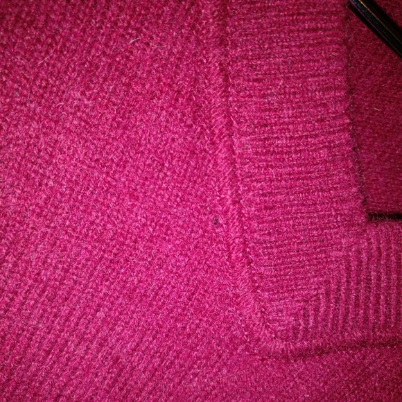 Maroon Holiday Wine 100%CASHMERE L/Sleeve Sweater Knit , XS with MEASUREMENT - Picture 7 of 7